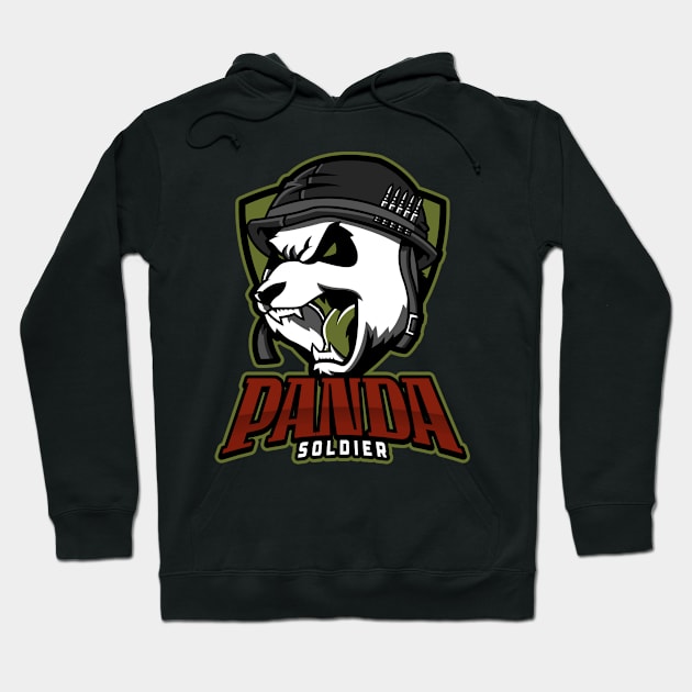 Panda Soldier Hoodie by Dog Lovers Store